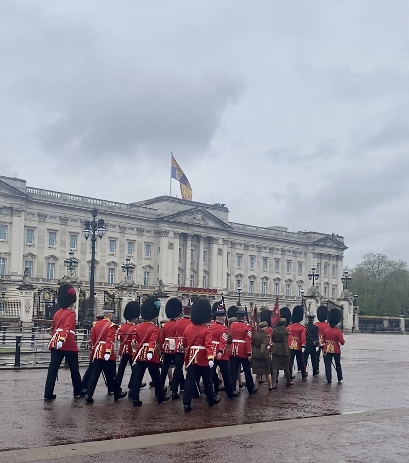 Marching into position