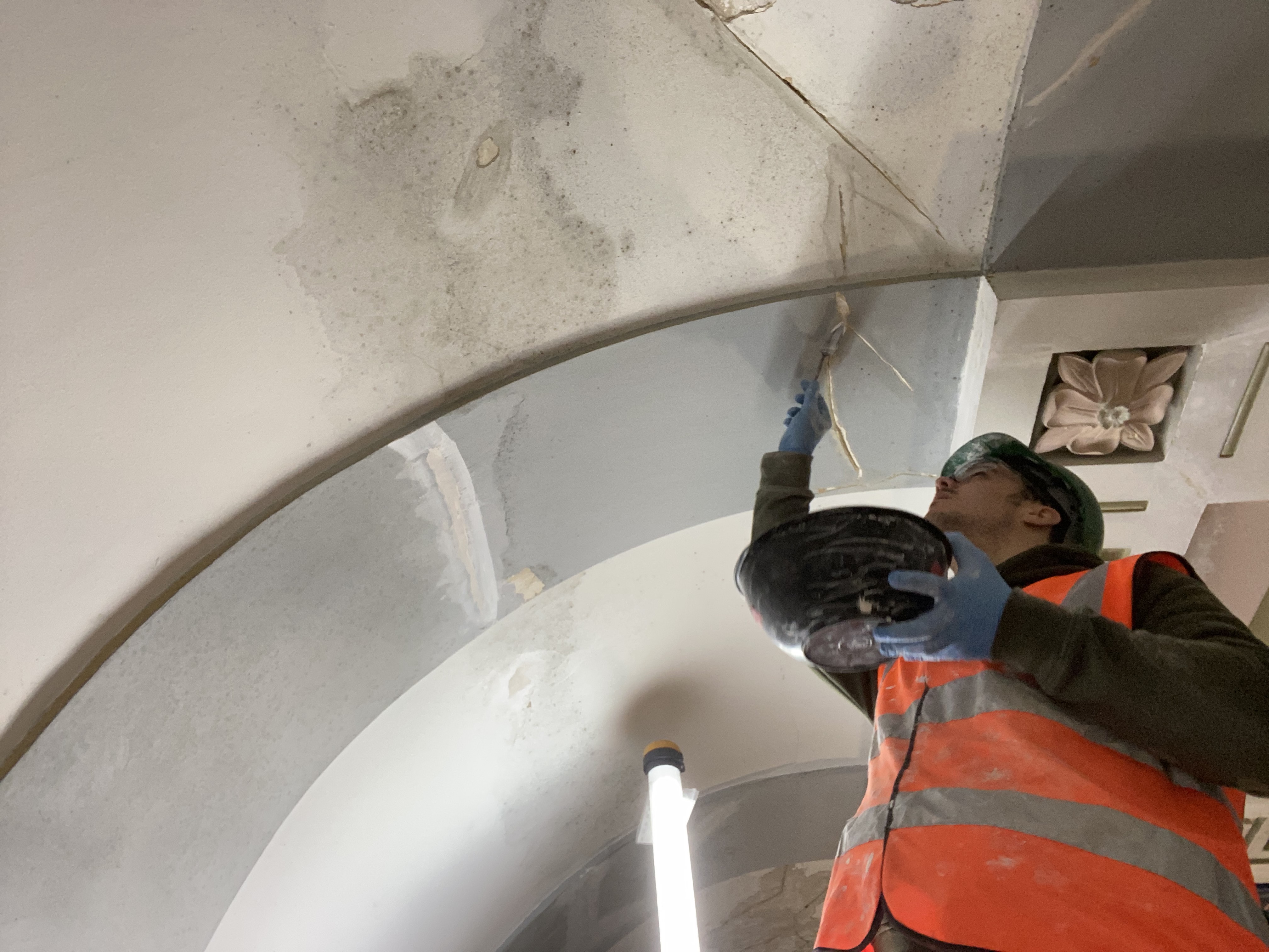 Greg Smith working at Drapers Hall in Coventry